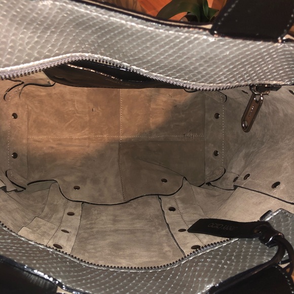 Jimmy Choo Small Python Lockett Shopper - Picture 2 of 3